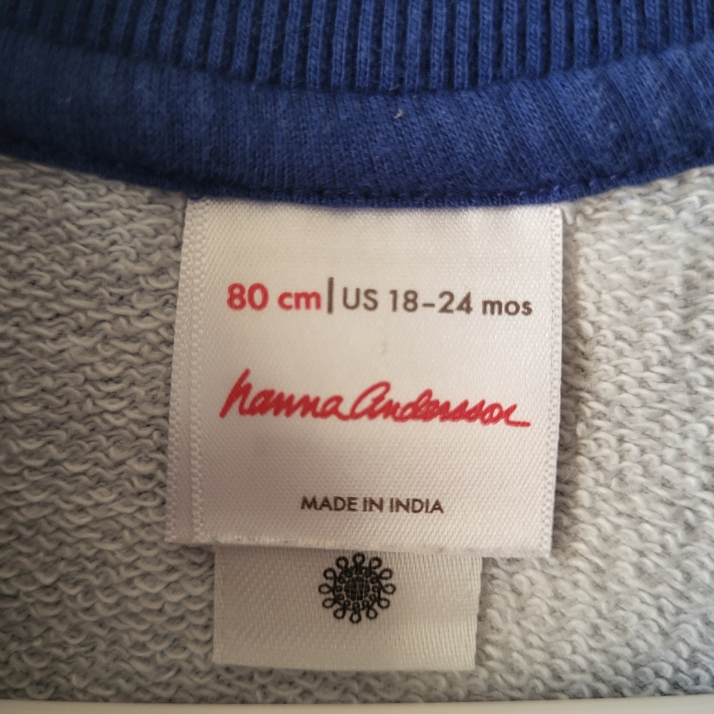 Hanna Andersson French Terry Panda Sweatshirt 80cm - Picture 3 of 6
